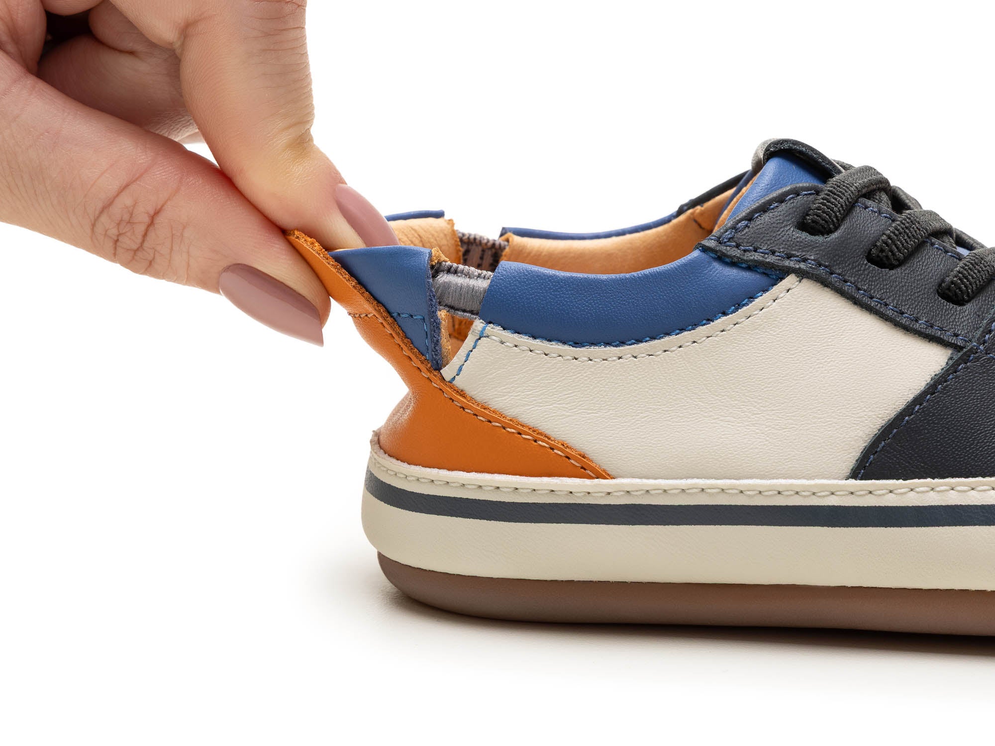 Ténis Ollie Bege/Azul/Laranja