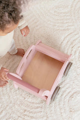 Walker de Madeira Carro Rosa