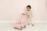 Walker de Madeira Carro Rosa