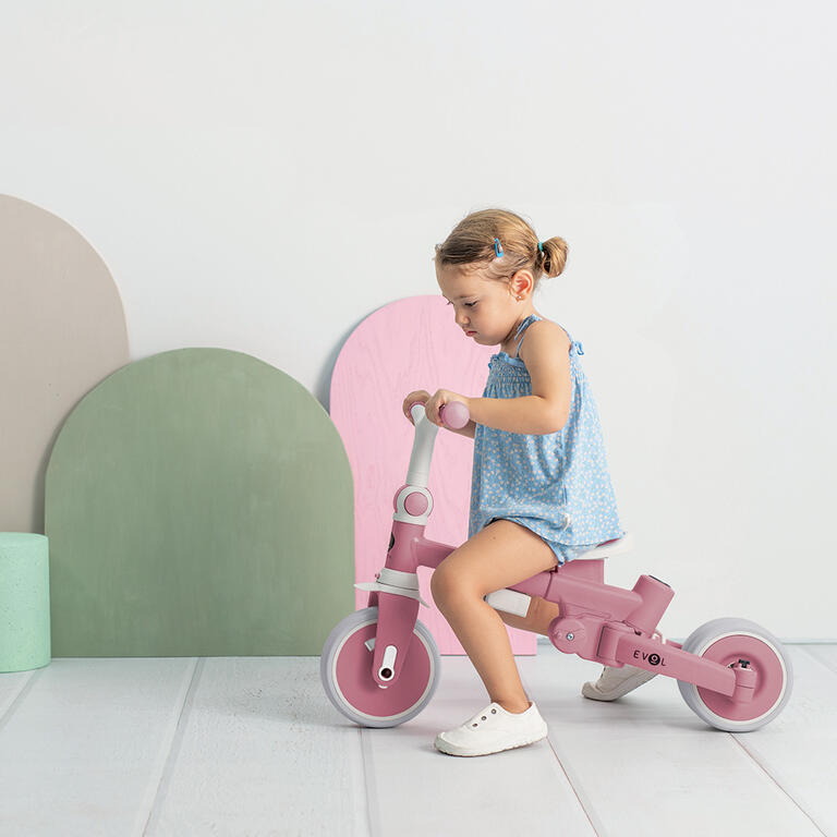 Triciclo Rosa Multifunções Evol