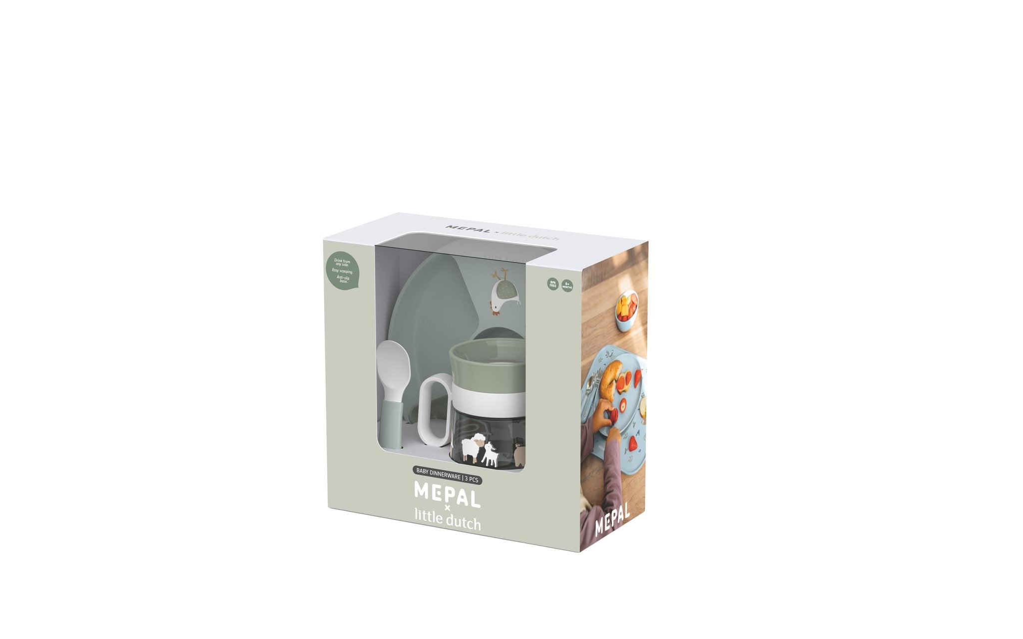 Conjunto de Refeição Verde - 3 Pcs
